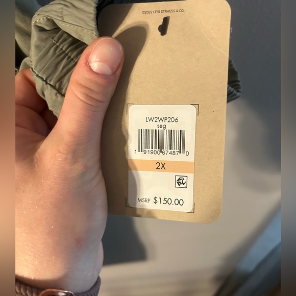 New with tags Levi Strauss zip jacket. Sea green. Hood. - Picture 11 of 11